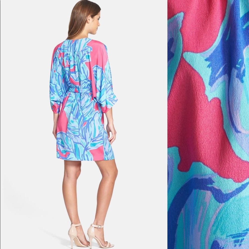 🌺Lilly Pulitzer Wilda Caftan Chic Pink Sway sz Sm - Picture 5 of 8
